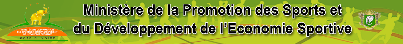 Logo MINISTERE DE LA PROMOTION DES SPORTS ET DU DEVELOPPEMENT DE L'ECONOMIE SPORTIVE